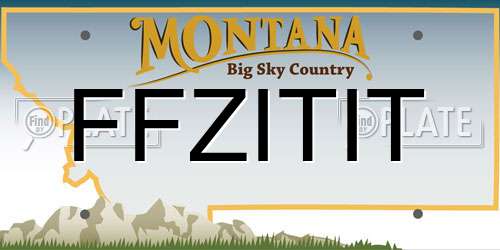 FFZITIT Montana License Plate