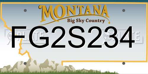 FG2S234 Montana License Plate