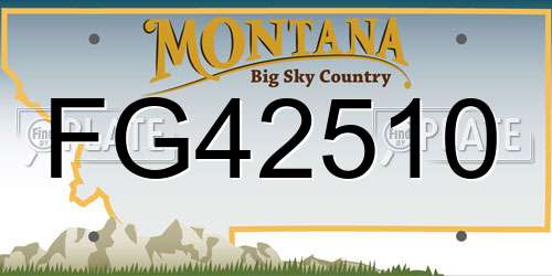 FG42510 Montana License Plate