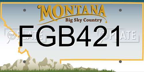 FGB421 Montana License Plate