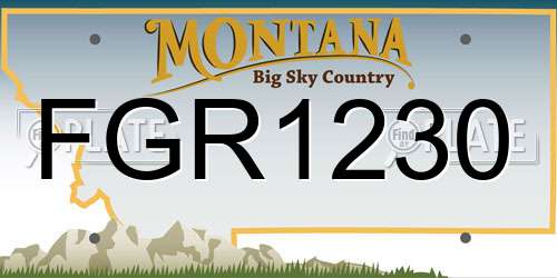FGR1230 Montana License Plate