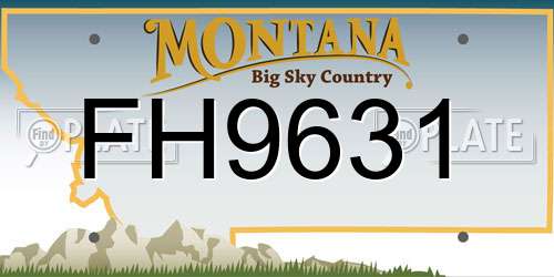 FH9631 Montana License Plate
