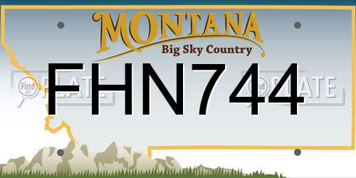 FHN744 Montana License Plate