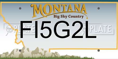 FI5G2L Montana License Plate