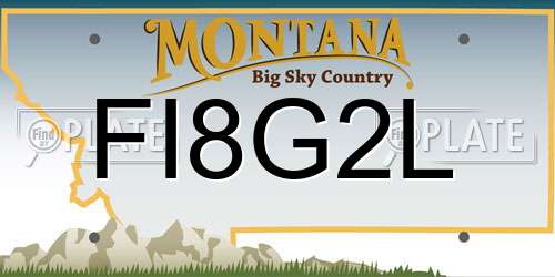 FI8G2L Montana License Plate