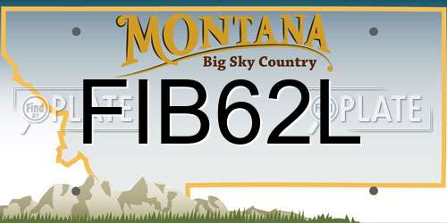 FIB62L Montana License Plate