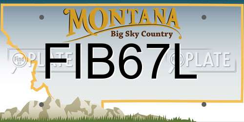FIB67L Montana License Plate