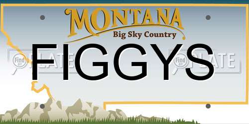 FIGGYS Montana License Plate