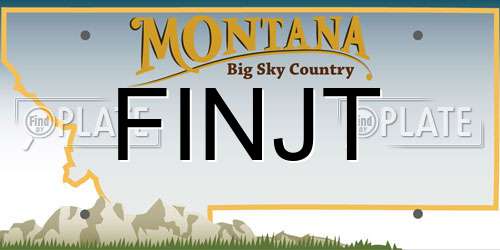 FINJT Montana License Plate