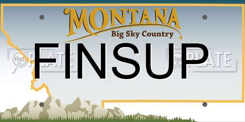 FINSUP Montana License Plate