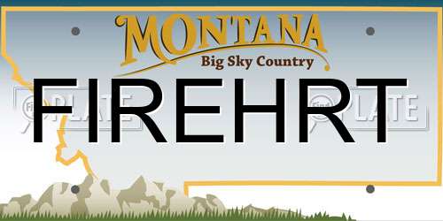FIREHRT Montana License Plate