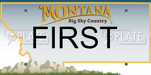 FIRST Montana License Plate