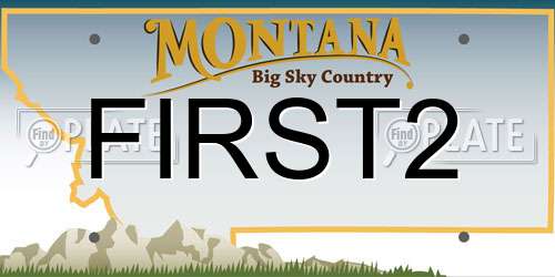 FIRST2 Montana License Plate