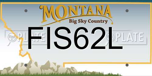 FIS62L Montana License Plate