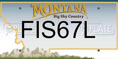 FIS67L Montana License Plate