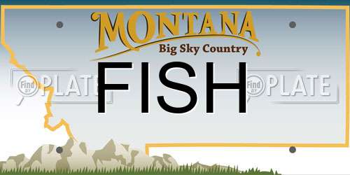 FISH Montana License Plate