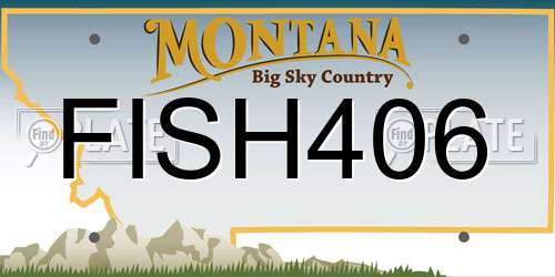 FISH406 Montana License Plate