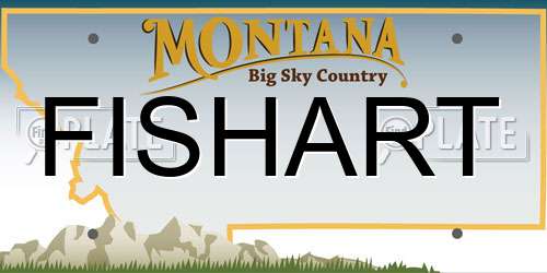 FISHART Montana License Plate