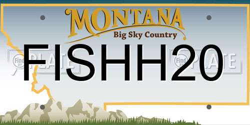 FISHH20 Montana License Plate