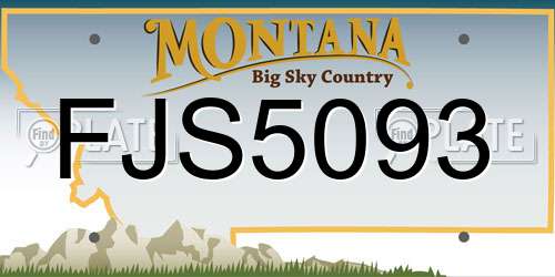 FJS5093 Montana License Plate