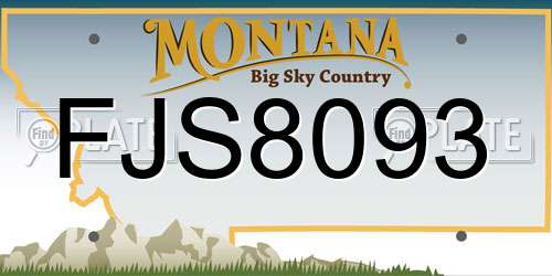 FJS8093 Montana License Plate