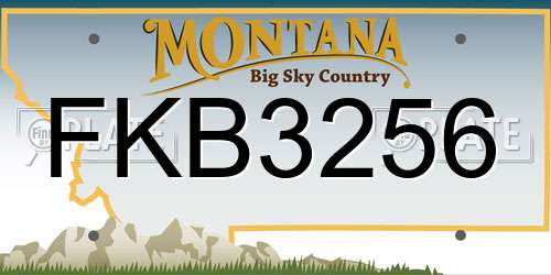 FKB3256 Montana License Plate