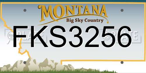 FKS3256 Montana License Plate