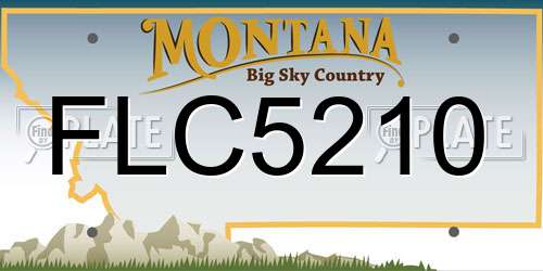FLC5210 Montana License Plate