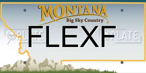 FLEXF Montana License Plate
