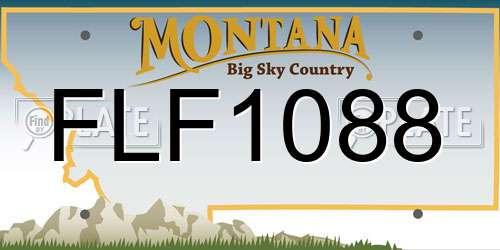 FLF1088 Montana License Plate