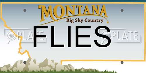 FLIES Montana License Plate