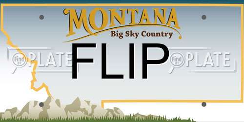 FLIP Montana License Plate