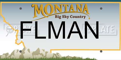 FLMAN Montana License Plate