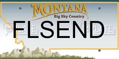 FLSEND Montana License Plate