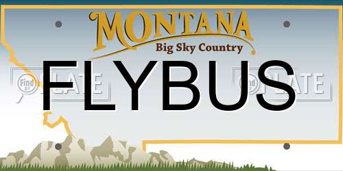FLYBUS Montana License Plate