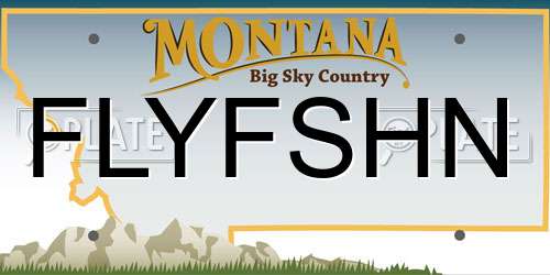FLYFSHN Montana License Plate
