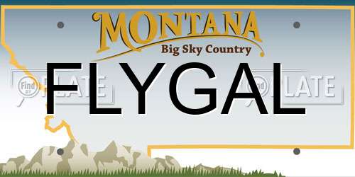 FLYGAL Montana License Plate