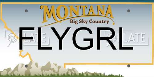 FLYGRL Montana License Plate
