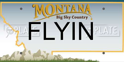 FLYIN Montana License Plate
