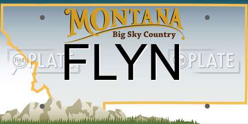 FLYN Montana License Plate