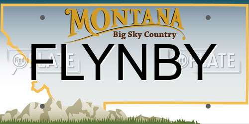 FLYNBY Montana License Plate
