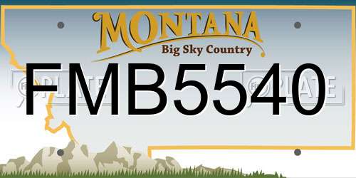 FMB5540 Montana License Plate