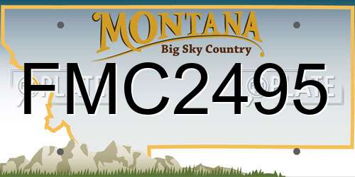 FMC2495 Montana License Plate