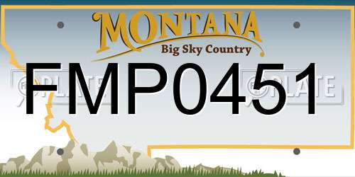 FMP0451 Montana License Plate