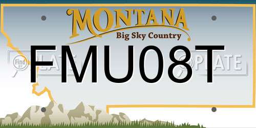 FMU08T Montana License Plate
