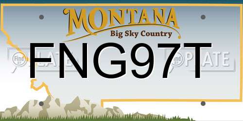 FNG97T Montana License Plate