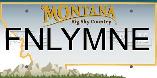 FNLYMNE Montana License Plate
