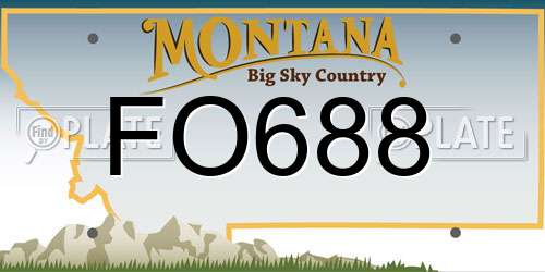 FO688 Montana License Plate