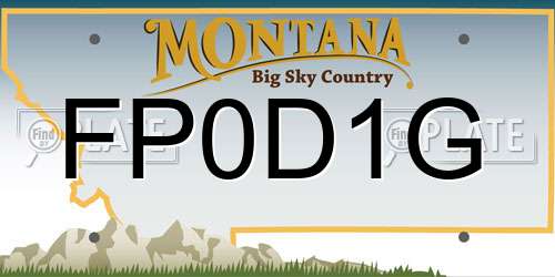 FP0D1G Montana License Plate