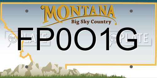 FP0O1G Montana License Plate